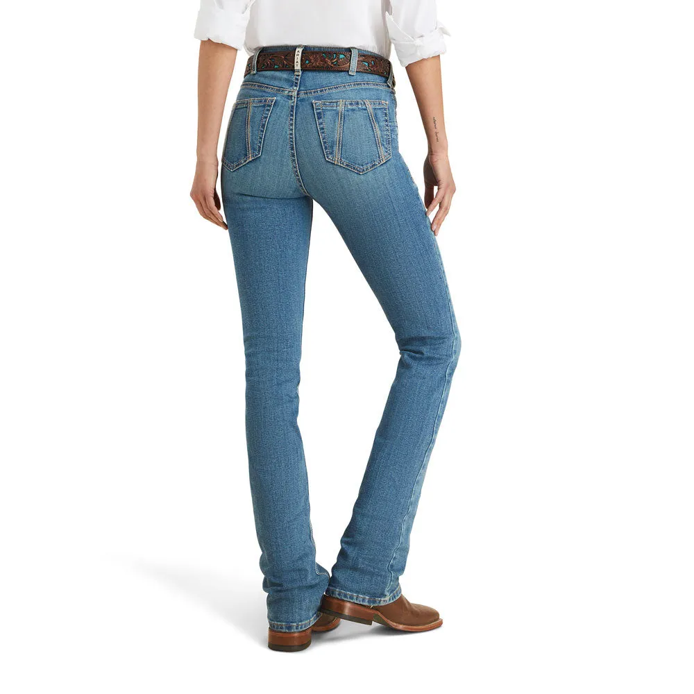 10043211 Ariat Womens High Rise Real Boot Cut Charlee Denim Jean - Delaware Size 34R