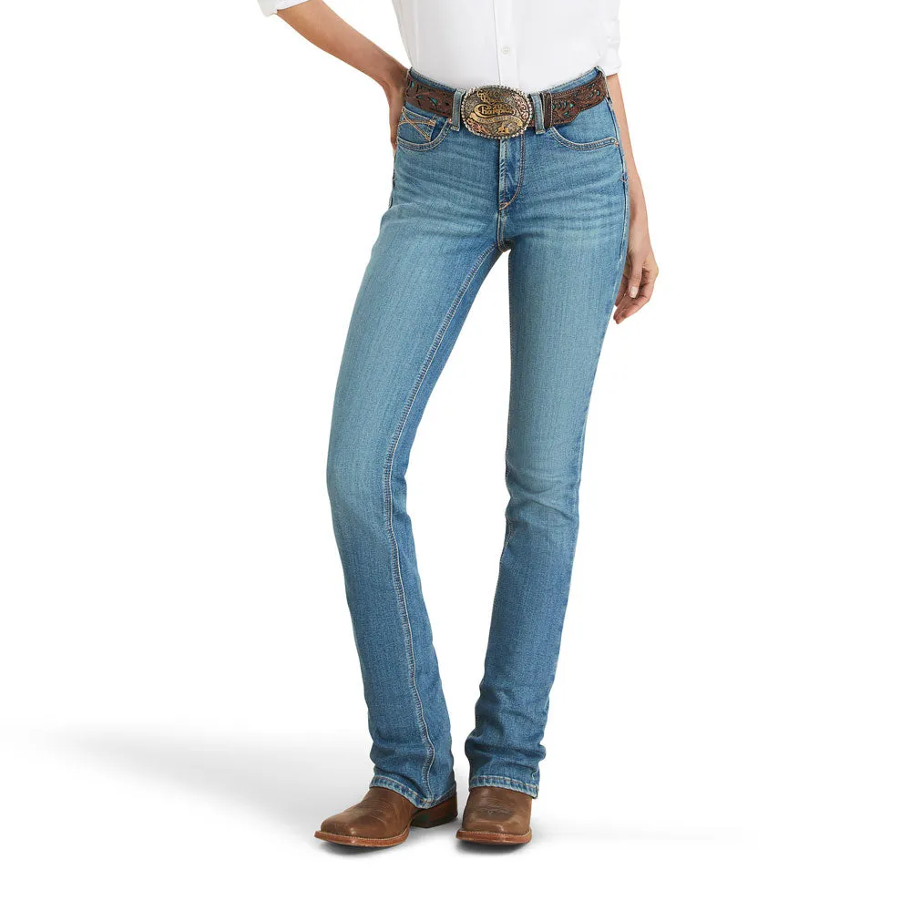 10043211 Ariat Womens High Rise Real Boot Cut Charlee Denim Jean - Delaware Size 34R
