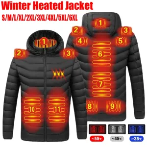 11 Areas Heated Jacket USB Men's Women's Winter Outdoor Electric Heating Jackets