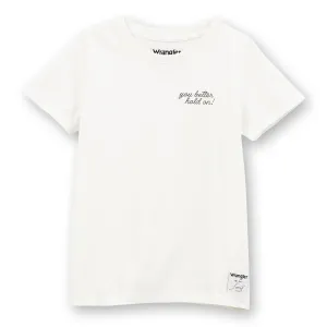 112360650 Wrangler X Lainey Wilson Women's Shrunken Band Short Sleeve T-Shirt - White