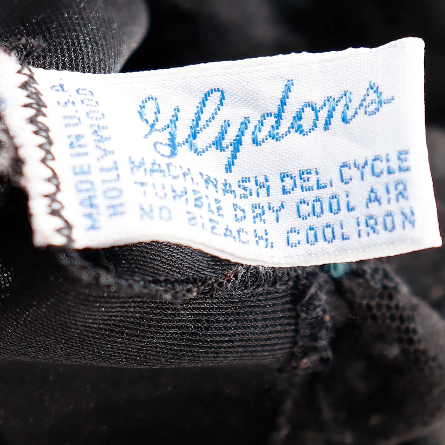 1970s Glydons Black Lace & Floral Net Camisole Top