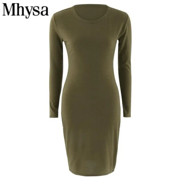 2017 New Fashion Casual Summer Women Dress Elegant Ladies Sexy Solid Color Short Sleeve Office Dresses Female Vestidos 04