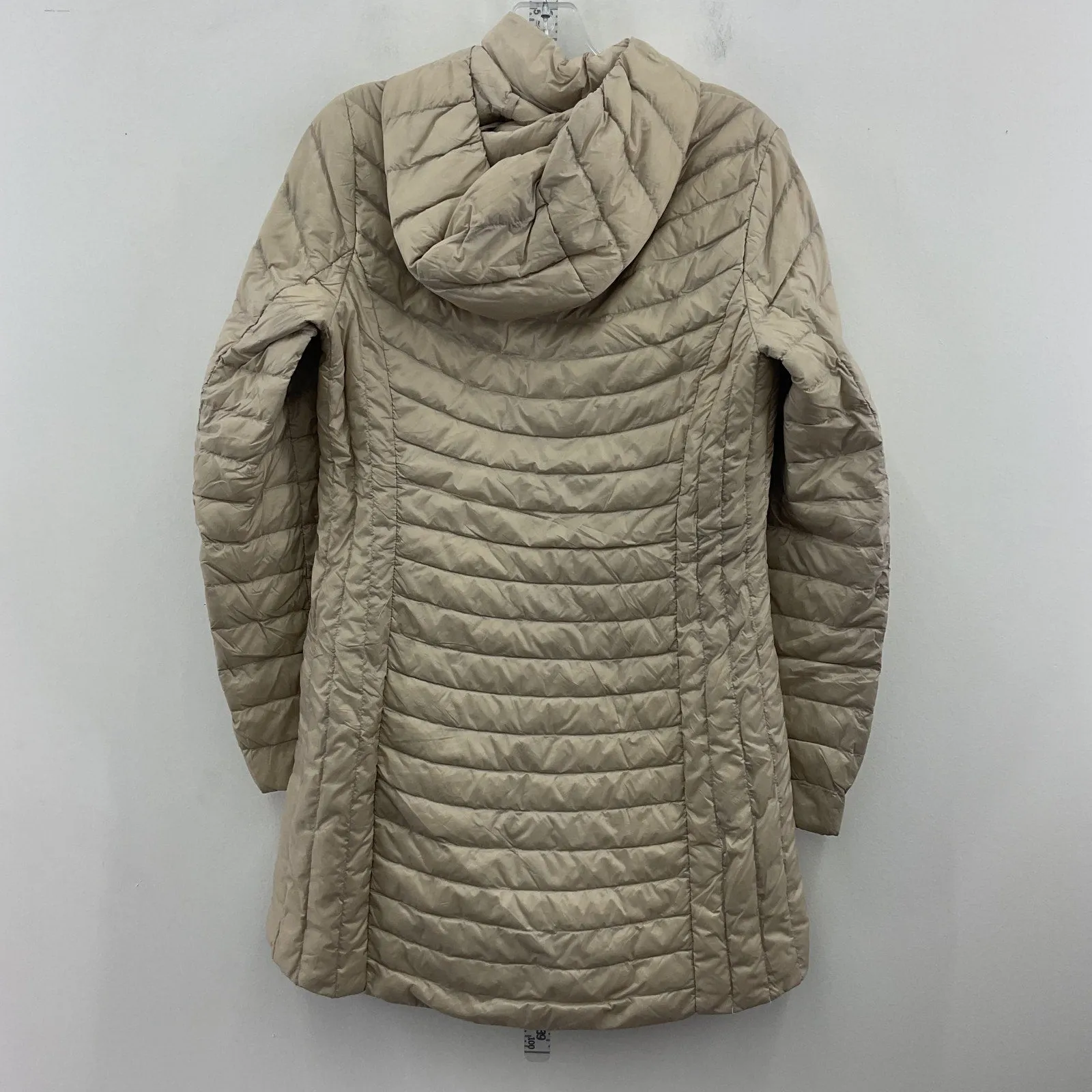 32 Degree Heat Women's XS Goose Down Hooded Beige Nylon Anorak Coat