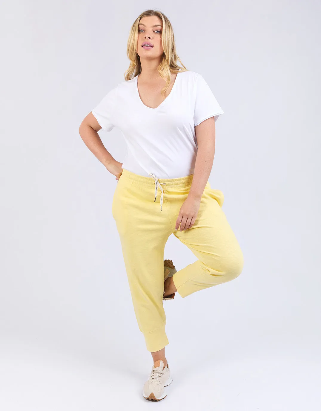 3/4 Brunch Pant - Pale Banana