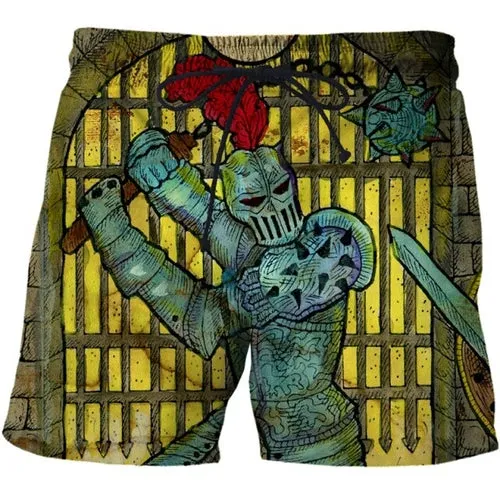 3D Shorts Cerberus Printed Casual Swimming Beach Shorts Fashion
