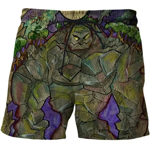 3D Shorts Cerberus Printed Casual Swimming Beach Shorts Fashion