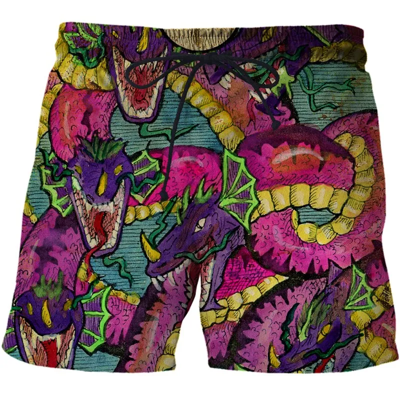 3D Shorts Cerberus Printed Casual Swimming Beach Shorts Fashion