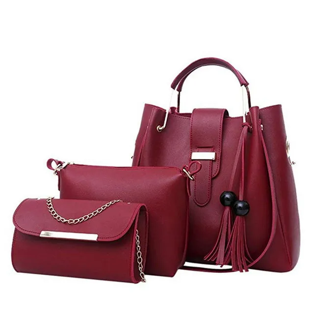 3Pcs/Sets Women Casual Handbags