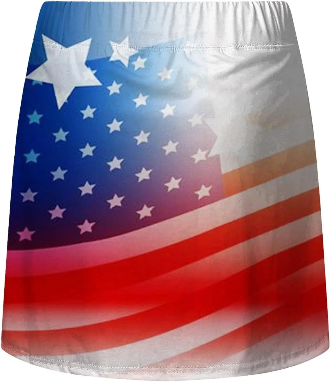 4th of July Tennis Skirts for Women Pleated Athletic Skort Lightweight Golf Skirts with Shorts Pocket Workout Pickleball