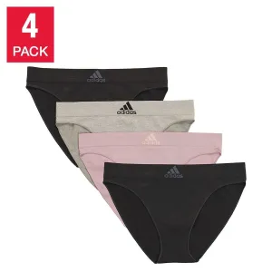 Adidas Seamless Bikini- Color: 2-Black, 1-Pink, 1-Grey, Pack of 4