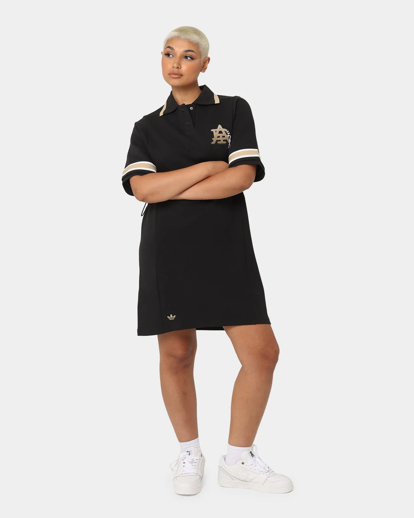 Adidas Women's Modern Collegiate Polo Dress Black