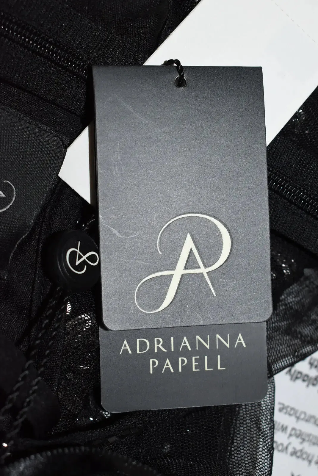 Adrianna Papell Embellished Illusion Dress, Size 2
