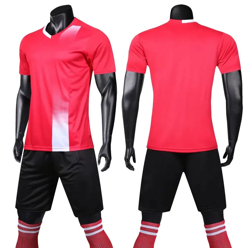 Adults Kids Custom Soccer Football Jersey Shorts Team Uniform Set