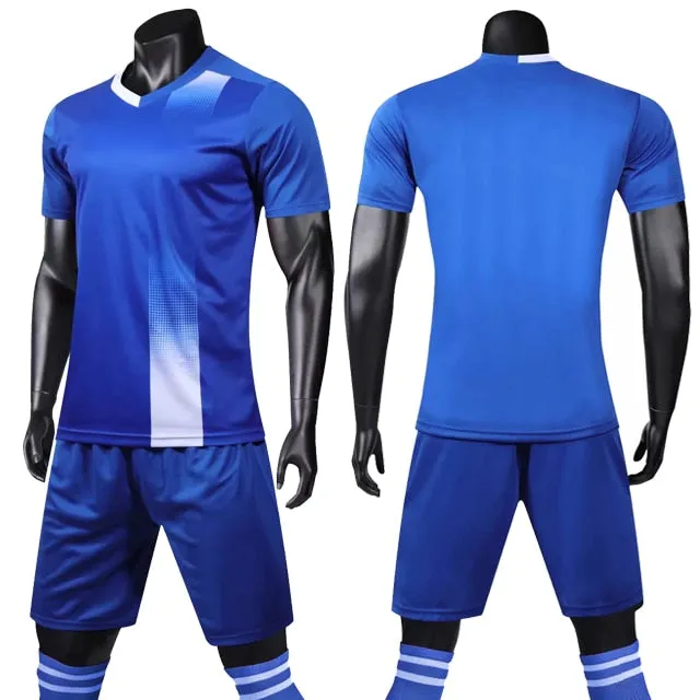 Adults Kids Custom Soccer Football Jersey Shorts Team Uniform Set