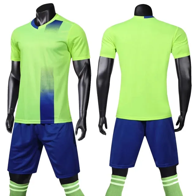 Adults Kids Custom Soccer Football Jersey Shorts Team Uniform Set