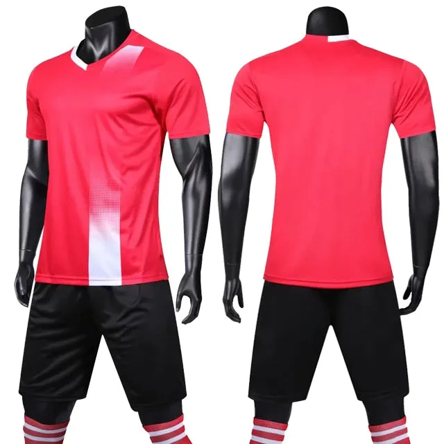 Adults Kids Custom Soccer Football Jersey Shorts Team Uniform Set