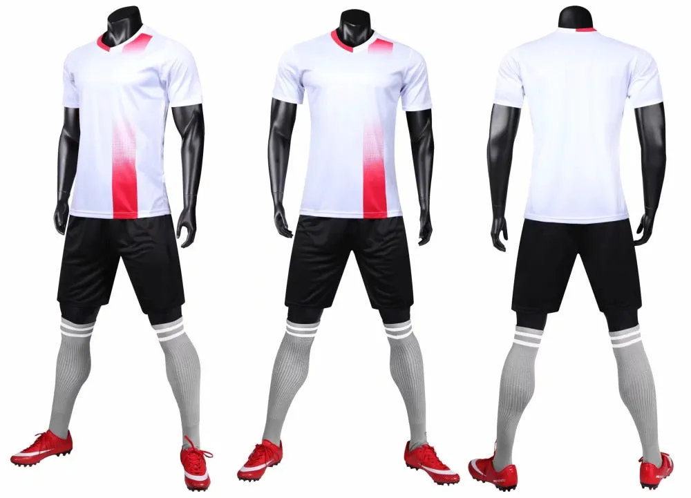 Adults Kids Custom Soccer Football Jersey Shorts Team Uniform Set