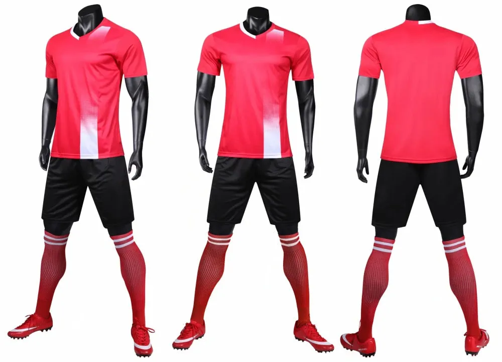 Adults Kids Custom Soccer Football Jersey Shorts Team Uniform Set