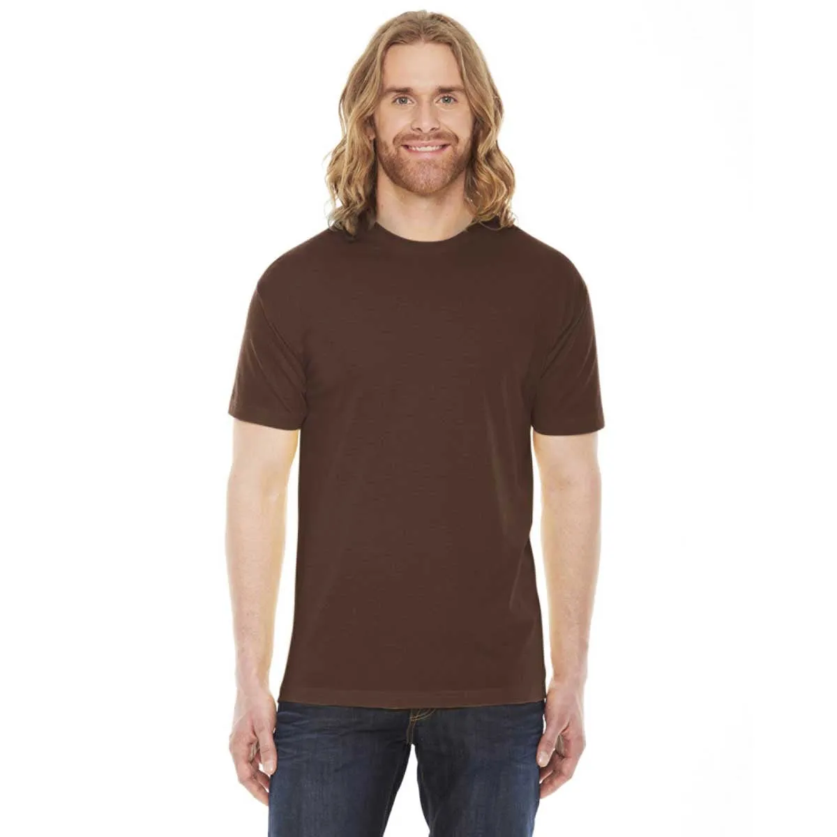 American Apparel Unisex Brown 50/50 Short Sleeve Tee