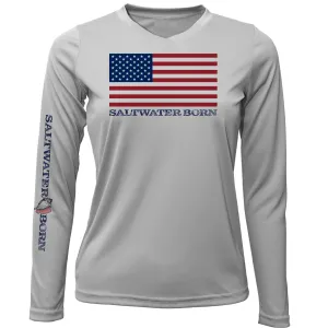 American Flag Long Sleeve UPF 50  Dry-Fit Shirt