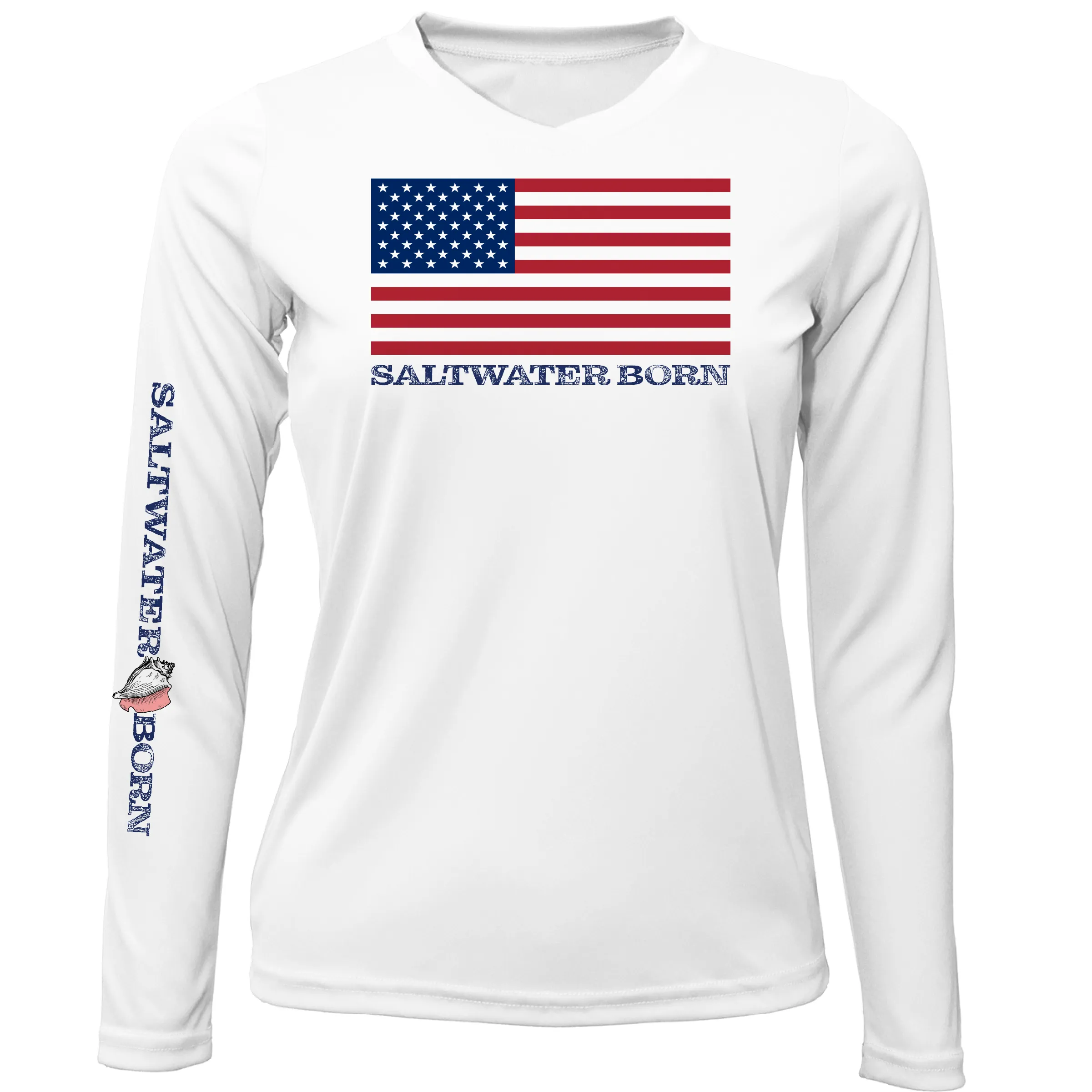 American Flag Long Sleeve UPF 50  Dry-Fit Shirt