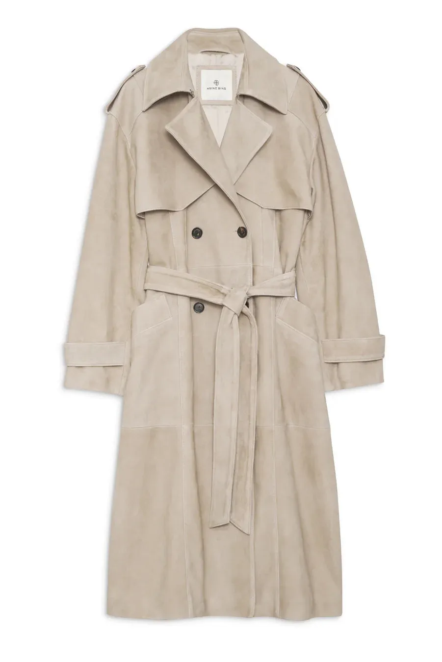Anine Bing Finley Trench in Taupe