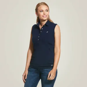 Ariat Women's Prix 2.0 Sleeveless Polo in Navy