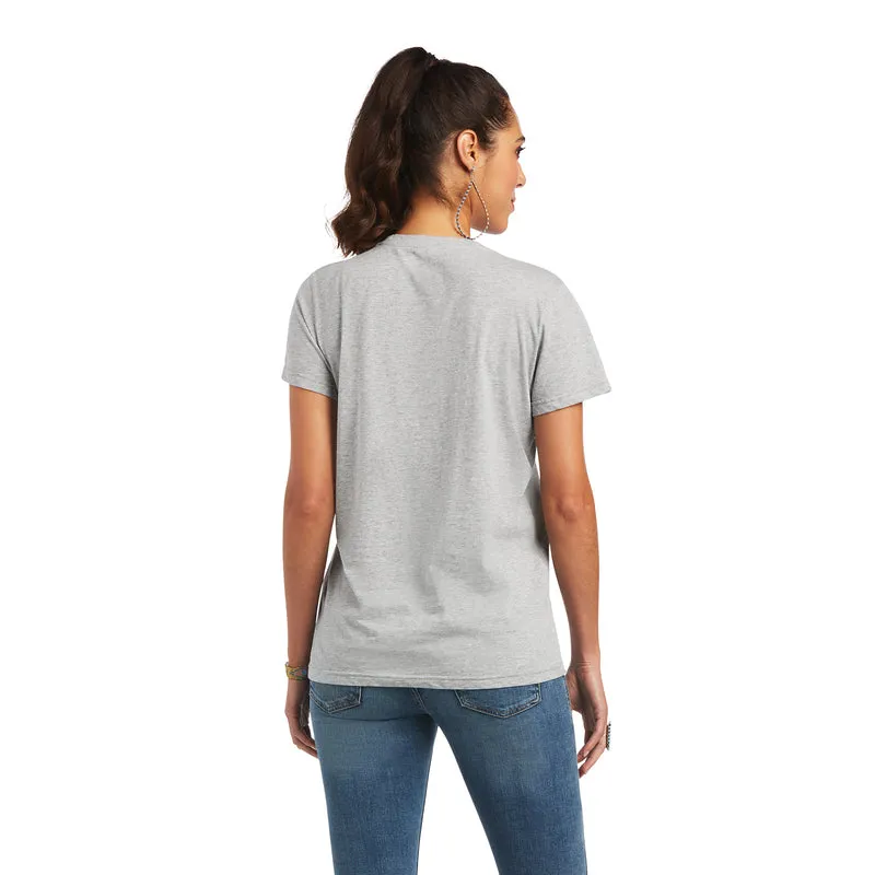 Ariat Women's REAL Tribal Lore Relaxed Tee, Heather Grey