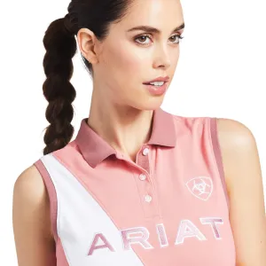 Ariat Women's Taryn Sleeveless Polo Top Peach Blossom