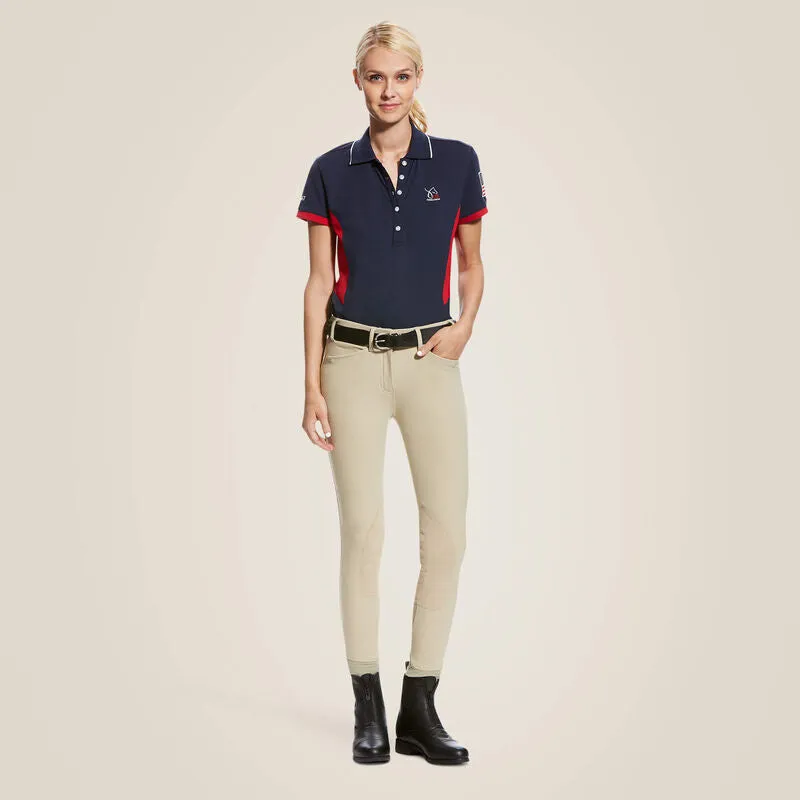Ariat Women's USEF Prix Polo, Navy