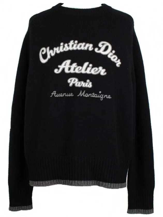 Atelier logo knit sweater XXL
