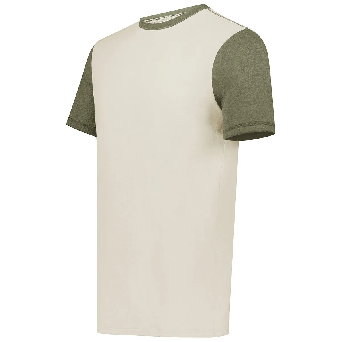 Augusta Sportswear Men's Birch/Olive Heather Gameday Vintage Ringer Tee