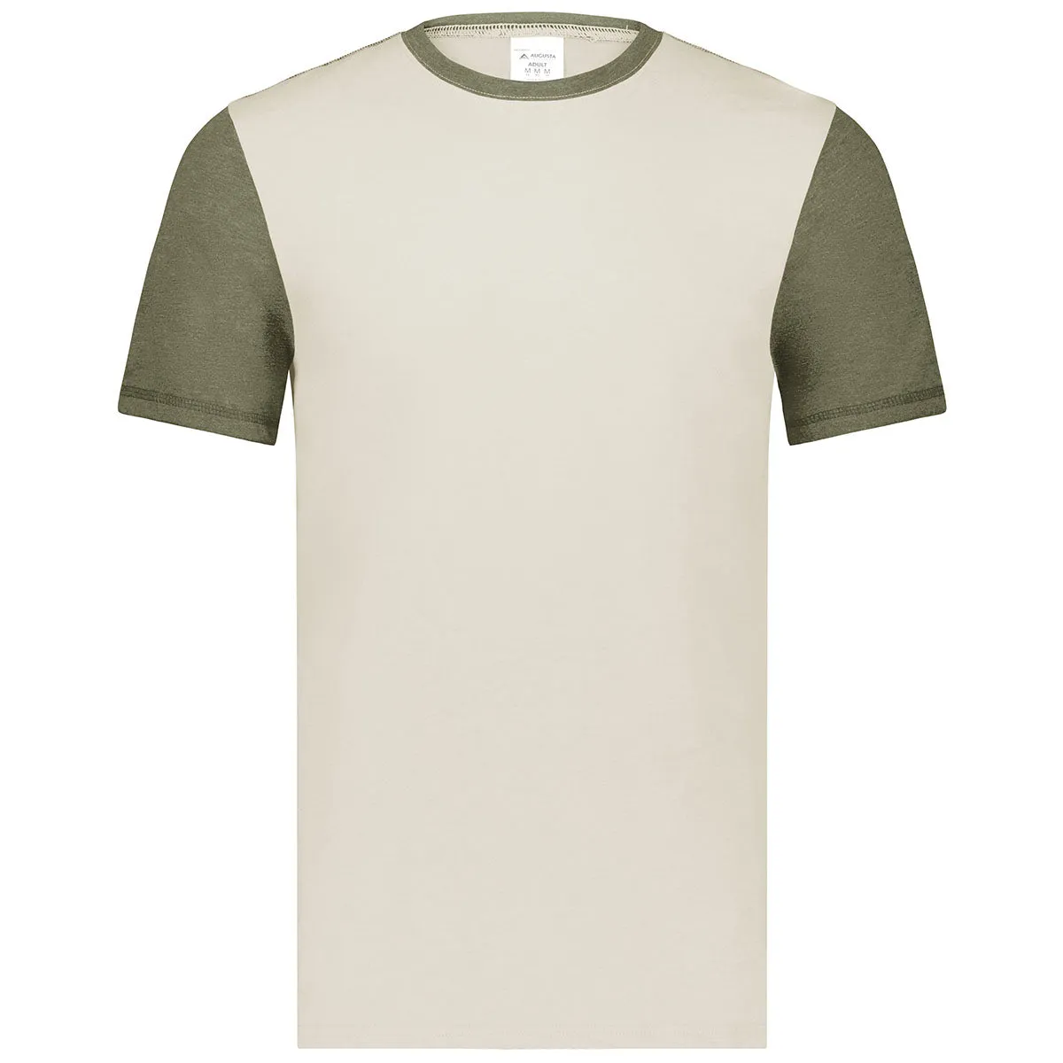 Augusta Sportswear Men's Birch/Olive Heather Gameday Vintage Ringer Tee