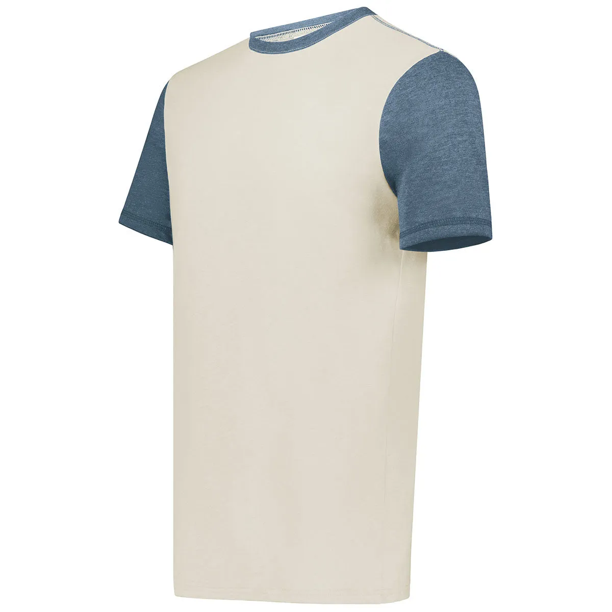 Augusta Sportswear Men's Birch/Storm Heather Gameday Vintage Ringer Tee