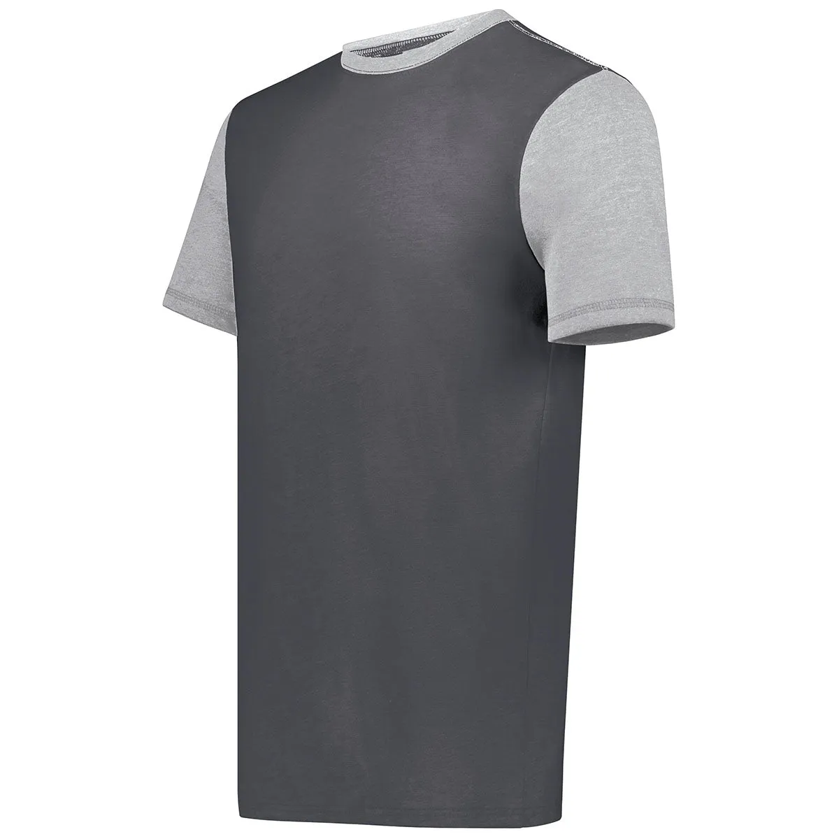 Augusta Sportswear Men's Carbon Heather/Grey Heather Gameday Vintage Ringer Tee