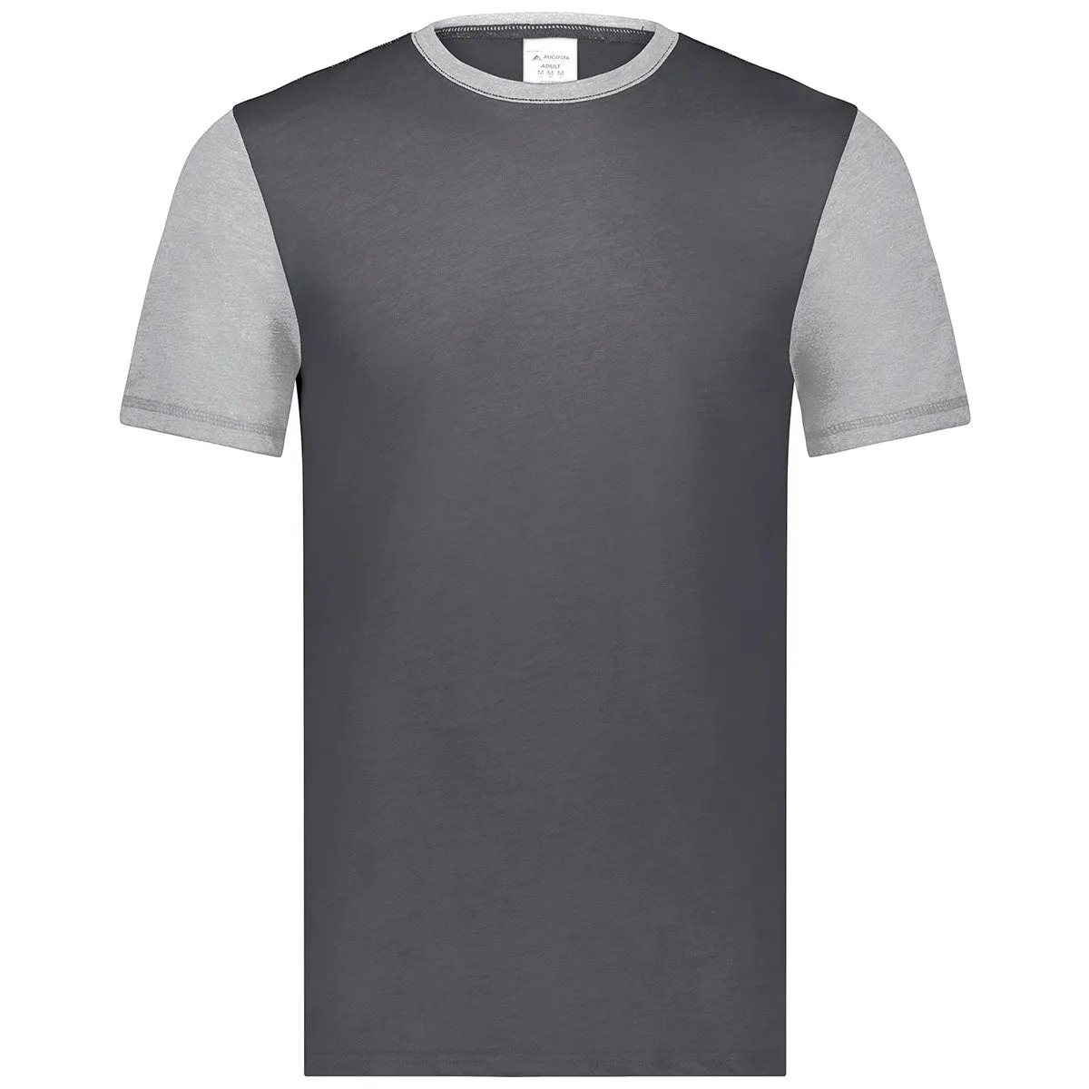 Augusta Sportswear Men's Carbon Heather/Grey Heather Gameday Vintage Ringer Tee