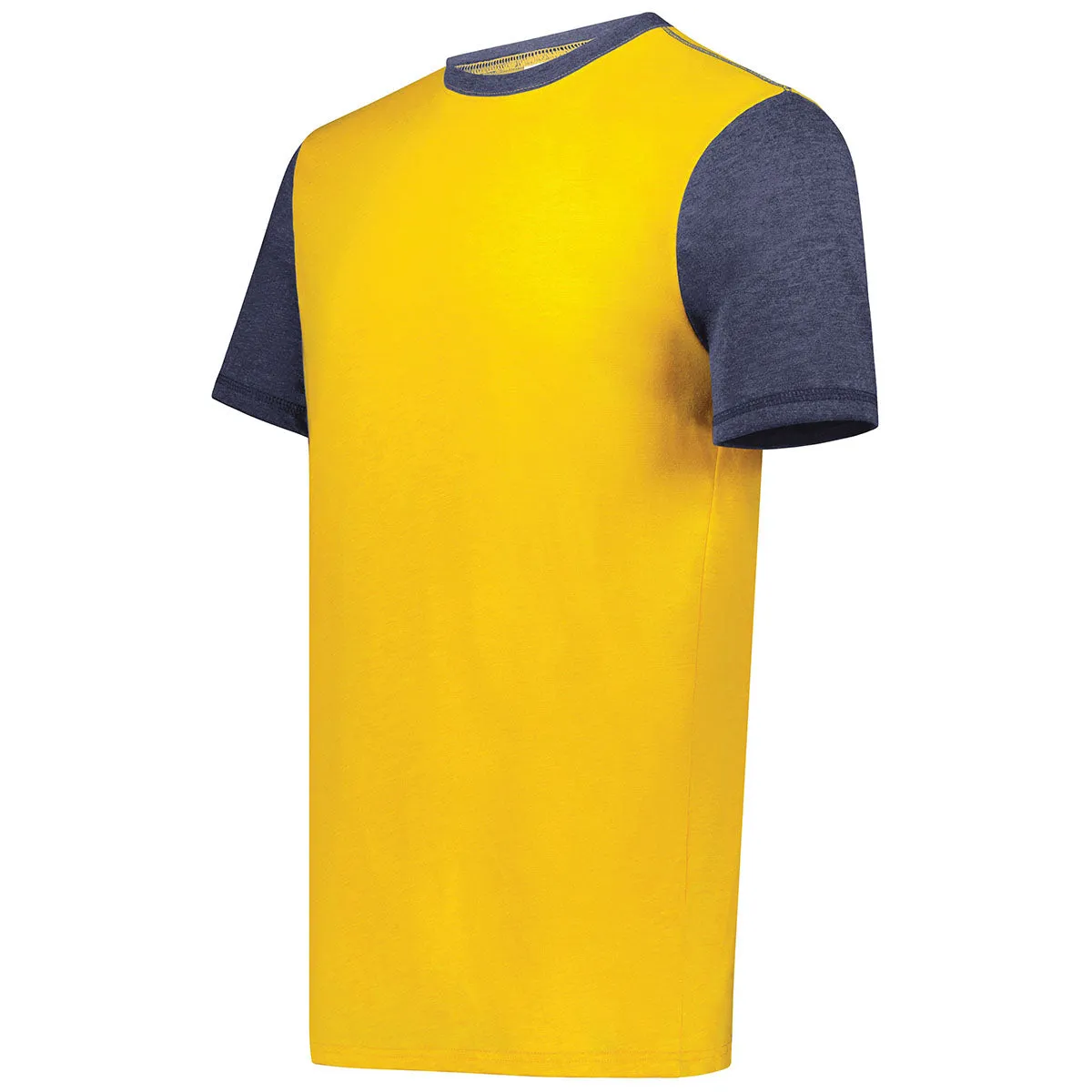Augusta Sportswear Men's Gold Heather/Navy Heather Gameday Vintage Ringer Tee