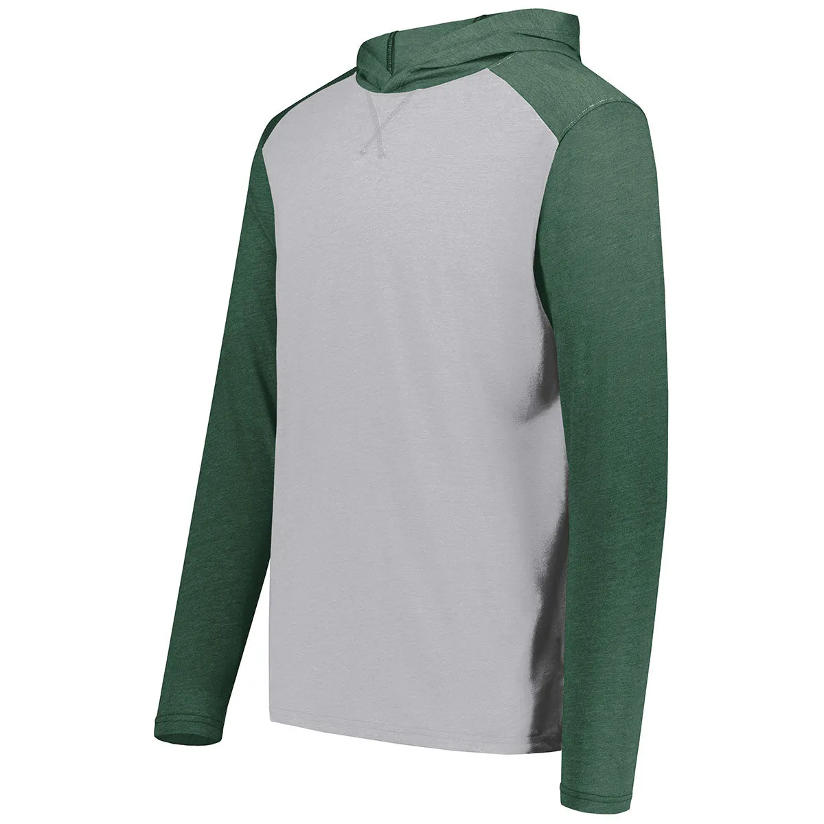 Augusta Sportswear Men's Grey Heather/Dark Green Heather Gameday Vintage Hoodie