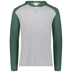 Augusta Sportswear Men's Grey Heather/Dark Green Heather Gameday Vintage Hoodie