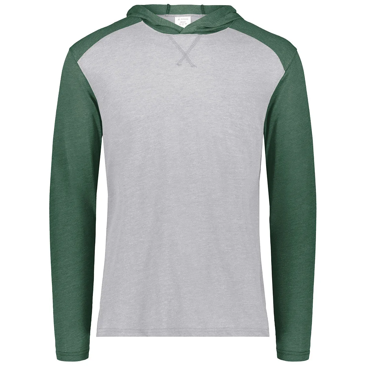 Augusta Sportswear Men's Grey Heather/Dark Green Heather Gameday Vintage Hoodie