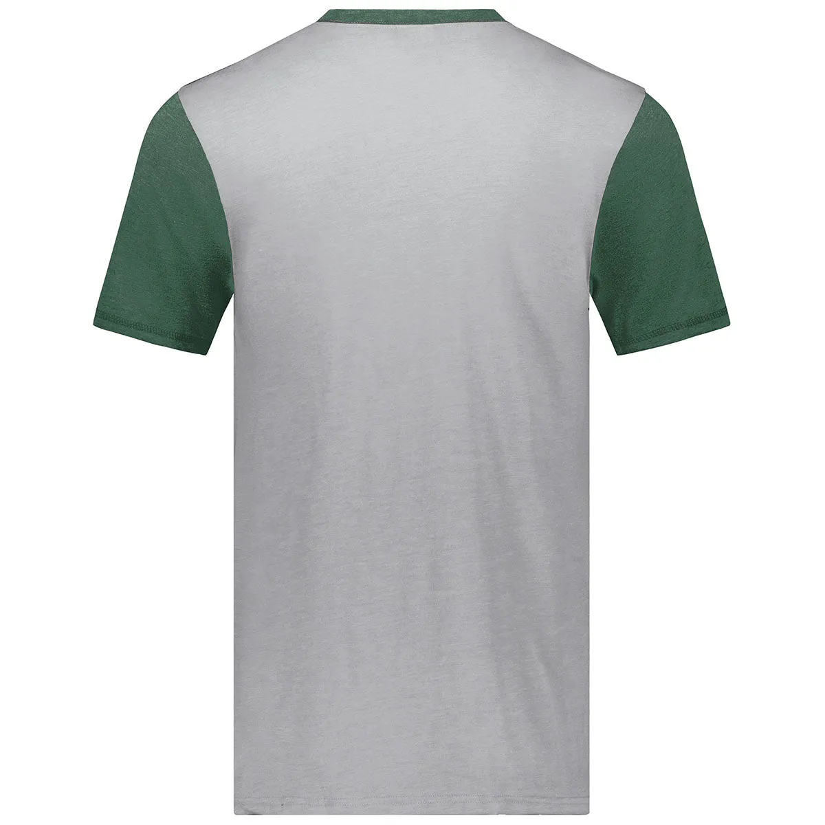 Augusta Sportswear Men's Grey Heather/Dark Green Heather Gameday Vintage Ringer Tee