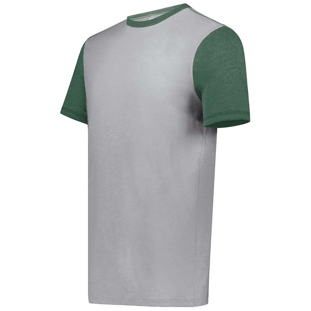 Augusta Sportswear Men's Grey Heather/Dark Green Heather Gameday Vintage Ringer Tee