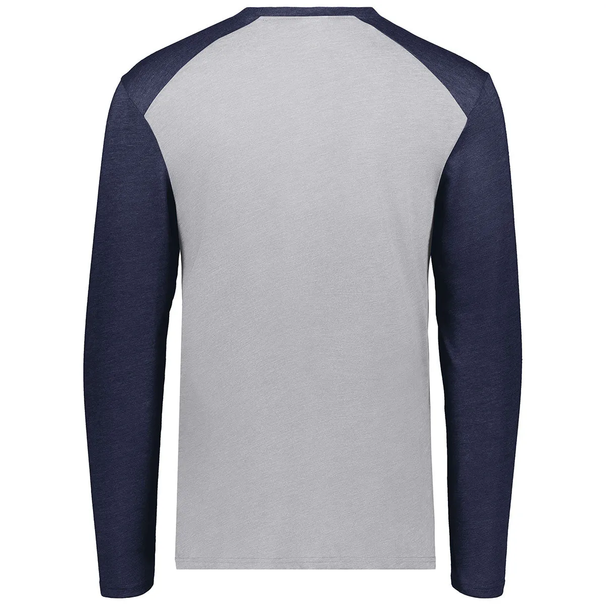 Augusta Sportswear Men's Grey Heather/Navy Heather Gameday Vintage Long Sleeve Tee