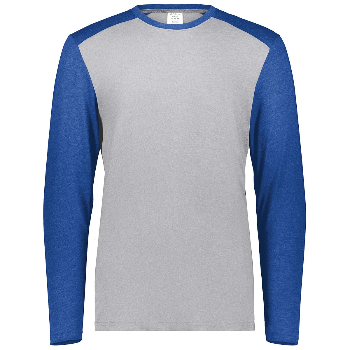Augusta Sportswear Men's Grey Heather/Royal Heather Gameday Vintage Long Sleeve Tee