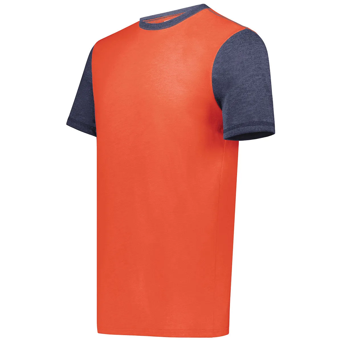 Augusta Sportswear Men's Orange Heather/Navy Heather Gameday Vintage Ringer Tee