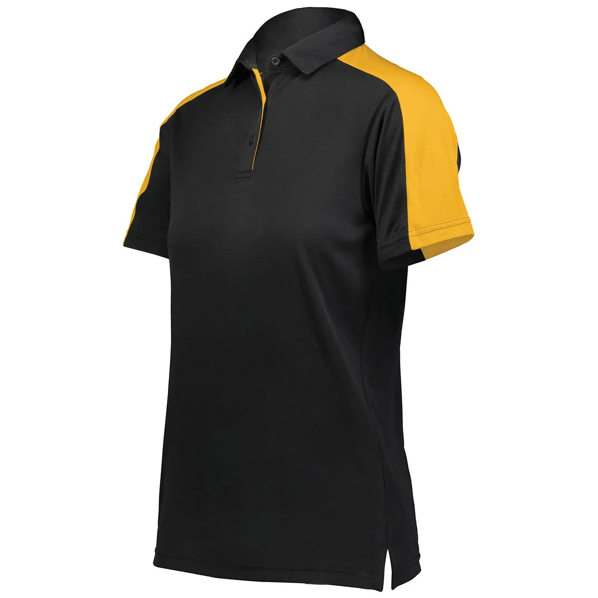 Augusta Sportswear Women's Black/Gold Bi-Color Vital Polo