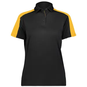 Augusta Sportswear Women's Black/Gold Bi-Color Vital Polo