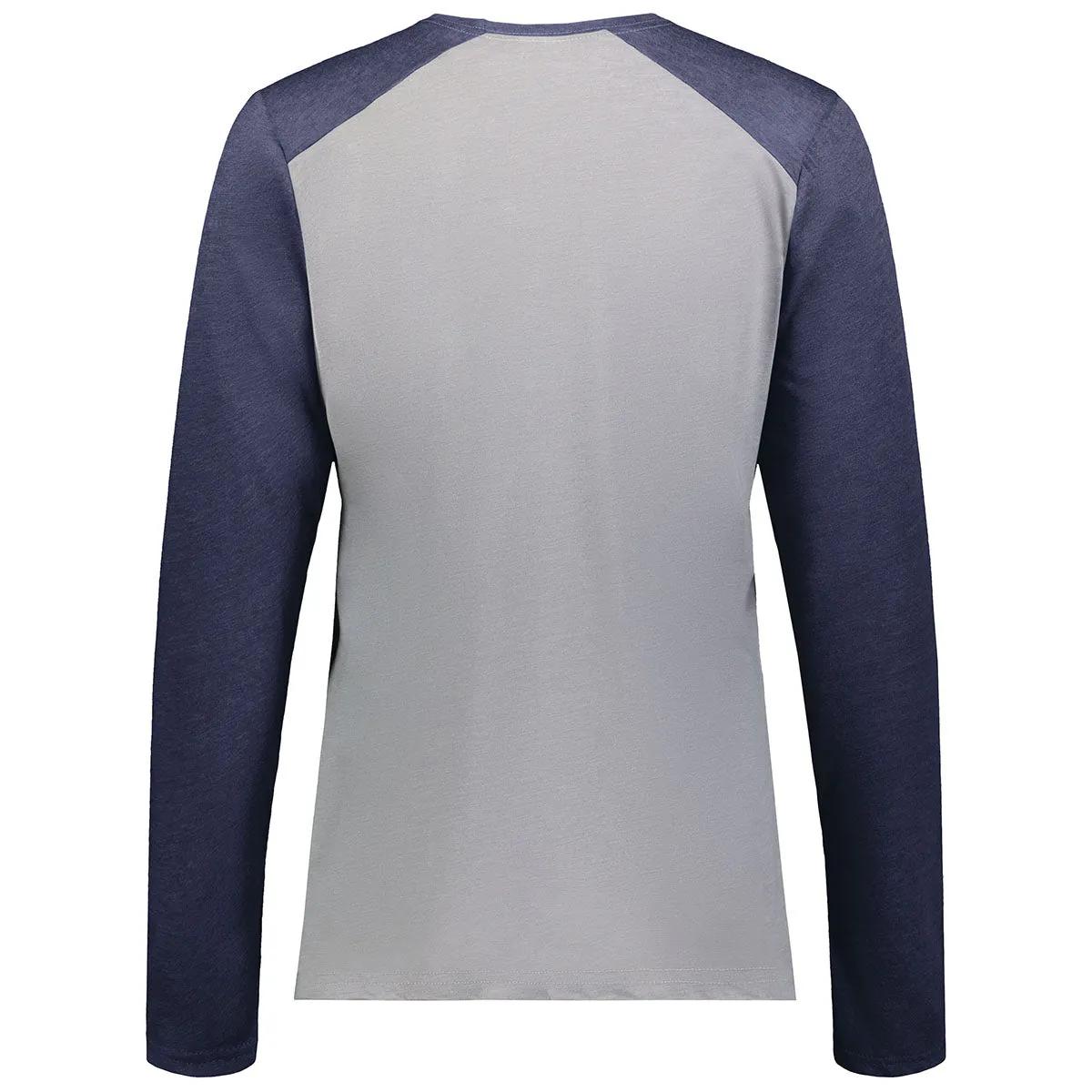 Augusta Sportswear Women's Grey Heather/Navy Heather Gameday Vintage Long Sleeve Tee