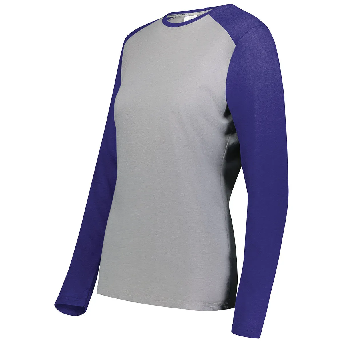 Augusta Sportswear Women's Grey Heather/Purple Heather Gameday Vintage Long Sleeve Tee