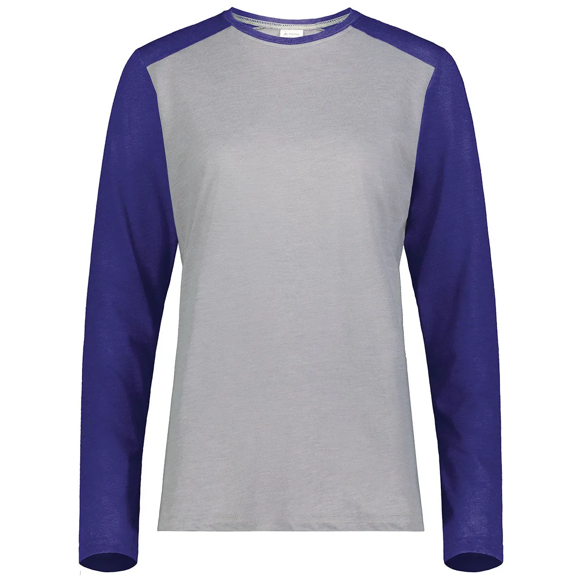 Augusta Sportswear Women's Grey Heather/Purple Heather Gameday Vintage Long Sleeve Tee